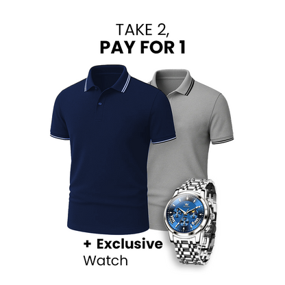 [Buy 2 Pay 1] Hugo Boss Premiere Polo Shirts + Exclusive Premium Watch