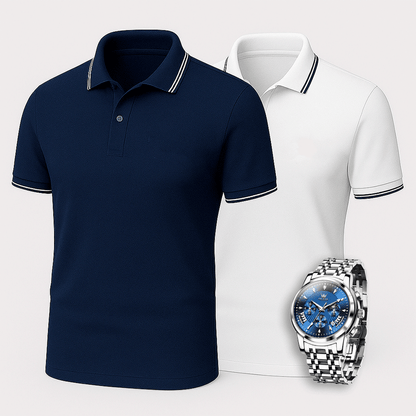 [Buy 2 Pay 1] Hugo Boss Premiere Polo Shirts + Exclusive Premium Watch