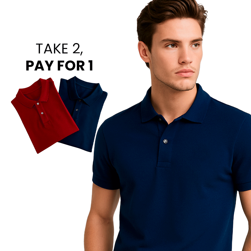 [TAKE 2, PAY FOR 1] 2-PIECE SET PREMIERE POLO SHIRTS
