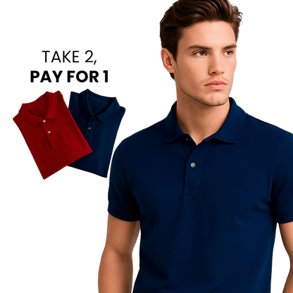 [TAKE 2, PAY FOR 1] 2-PIECE SET PREMIERE POLO SHIRTS