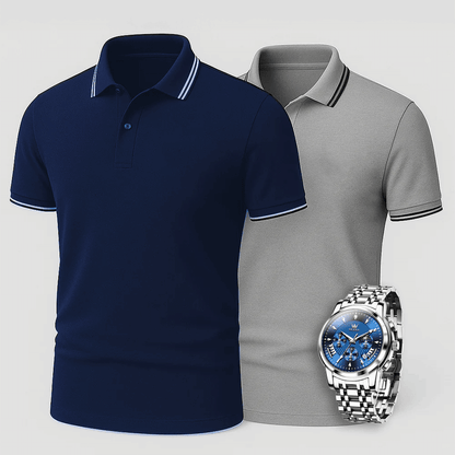 [Buy 2 Pay 1] Hugo Boss Premiere Polo Shirts + Exclusive Premium Watch