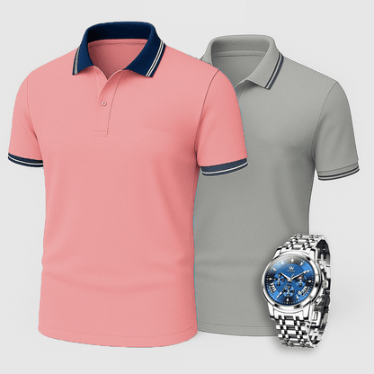 [Buy 2 Pay 1] Hugo Boss Premiere Polo Shirts + Exclusive Premium Watch