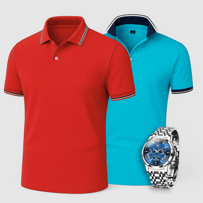 [Buy 2 Pay 1] Hugo Boss Premiere Polo Shirts + Exclusive Premium Watch