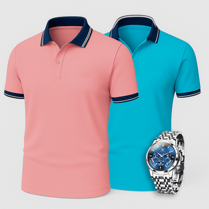 [Buy 2 Pay 1] Hugo Boss Premiere Polo Shirts + Exclusive Premium Watch