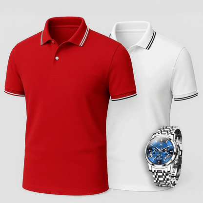 [Buy 2 Pay 1] Hugo Boss Premiere Polo Shirts + Exclusive Premium Watch