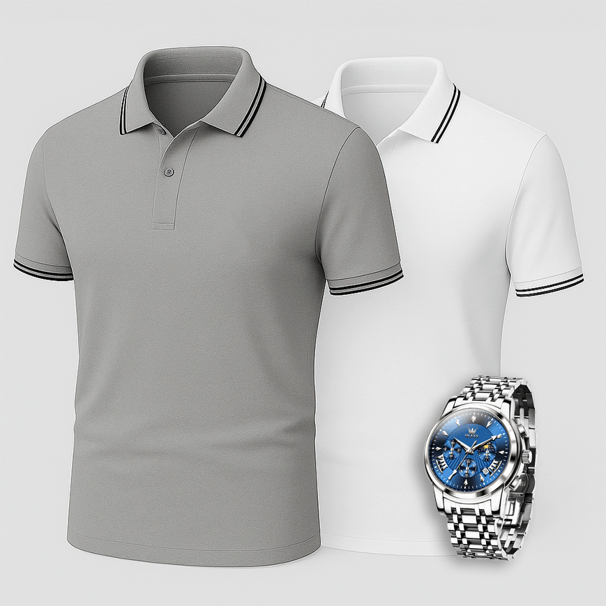 [Buy 2 Pay 1] Hugo Boss Premiere Polo Shirts + Exclusive Premium Watch