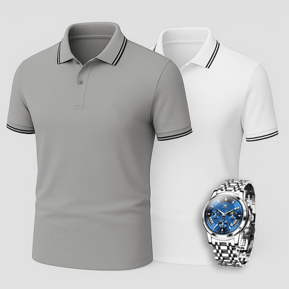 [Buy 2 Pay 1] Hugo Boss Premiere Polo Shirts + Exclusive Premium Watch